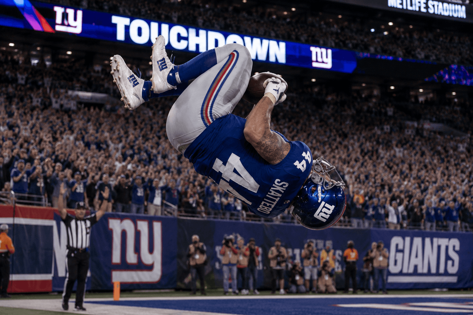 CAM SKATTEBO'S BACKFLIP HINTS AT FUTURE TOUCHDOWNS