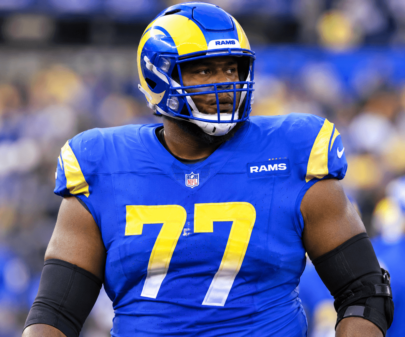 ALARIC JACKSON JUST PUNCHED HIS WAY INTO A 2-GAME VACATION! RAMS LT SAID, “FORGET THE HANDSHAKE, CATCH THESE HAND!"