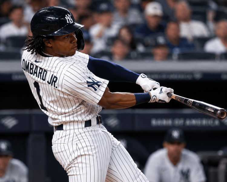 GEORGE LOMBARD JR. SHOWED UP AND HIT A BOMB AS THE ANTHONY VOLPE DEPARTURE IS STILL SETTLING