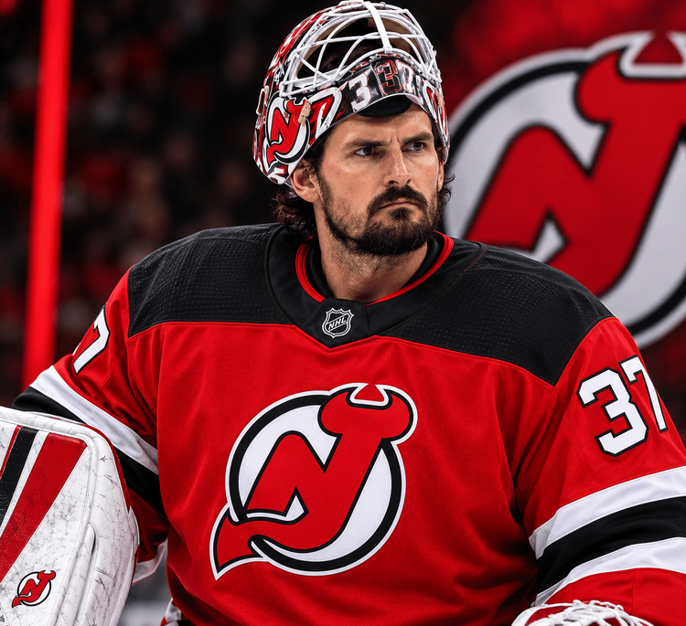 HELLÉBUYCK SAID “I’M OUT!” — DEVILS ROB WINNIPEG FOR A THREE-TIME VEZINA WINNER!